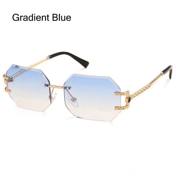 Polygonal Solglasögon Cutting Lens Solglasögon GRADIENT BLUE Gradient Blue