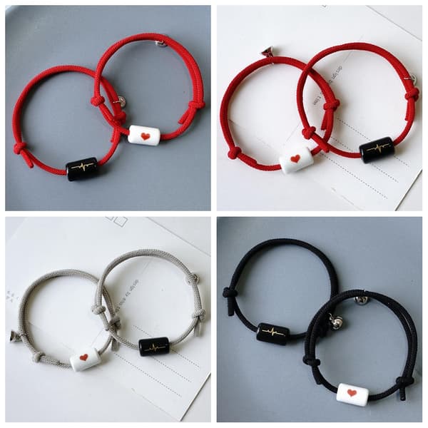Pararmagnetisk armbånd til par, SORT black