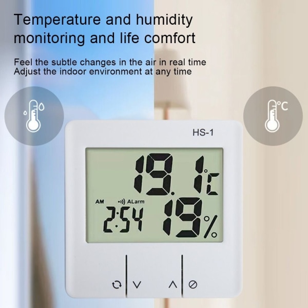 Digitaalinen lämpö-kosteusmittari Elektroninen lämpömittari kosteusmittari  9ac3 | Fyndiq