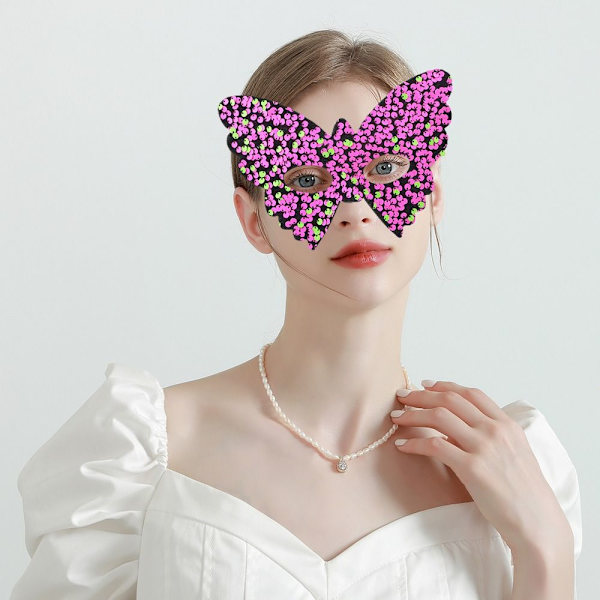 Halloween Mask Makeup Ball Mask ROSE RED rose red