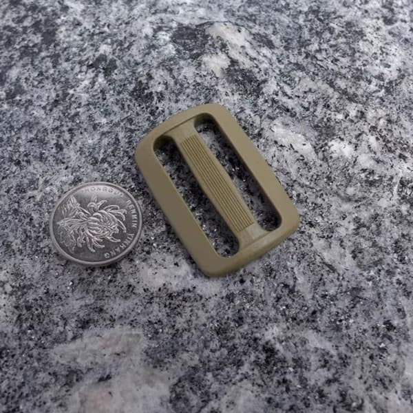 2stk Tri Glide Slider Ladder Lock Spenner KHAKI 5,0MM Khaki 5.0mm