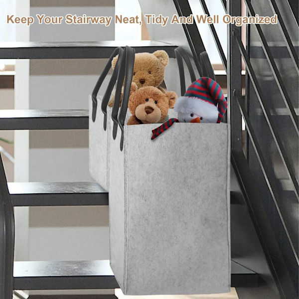 Filt Trappetrin Opbevaringspose Stigekurve BRUNT BRUNT Brown