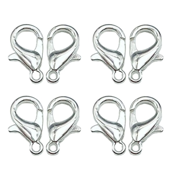 100stk Lobster Clasps Armbånd Forbindelser Kroge SØLV SØLV Silver