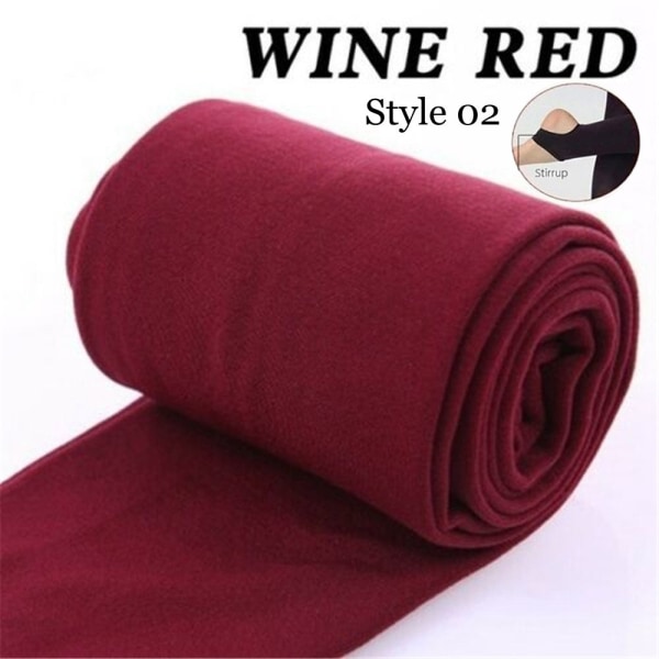 Ohut leggingsit Paksut sukkahousut VIININPUNAINEN STYLE 02 wine red Style 02