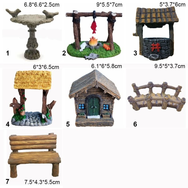 Miniatyrer Arch Figurines Simulering Farm House 6 6 6