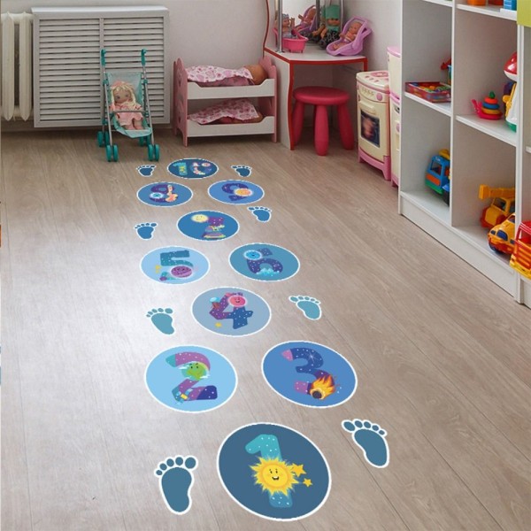 Hopscotch Game Floor Stickers 4 4 4