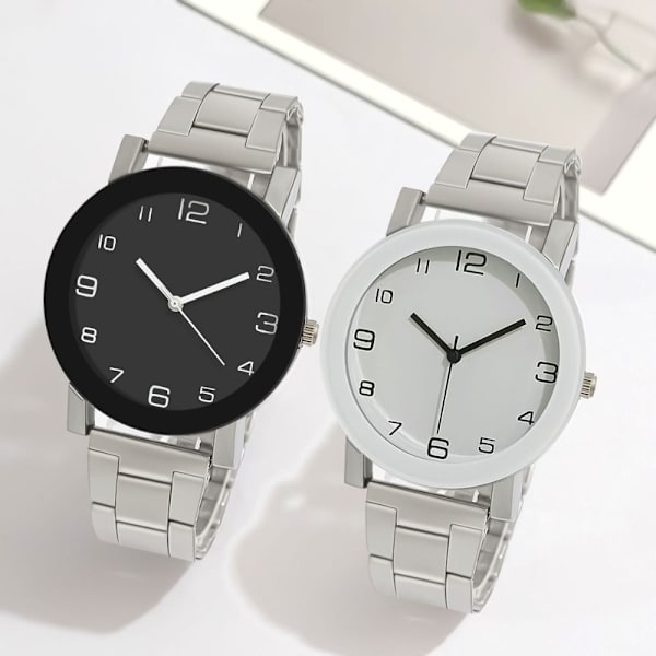 Quartz Watch Numbers Watch WHITE white