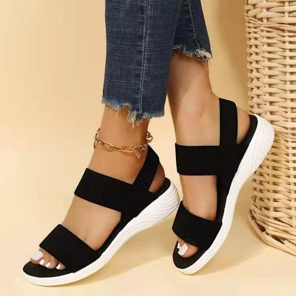 Damesandaler Slingback Sko SORT 37 black 37