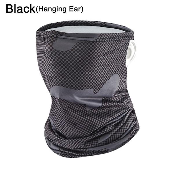 Fiske Sport Halvmaske Riding Løpeskjerf SVART HENGEØRE Black Hanging Ear-Hanging Ear