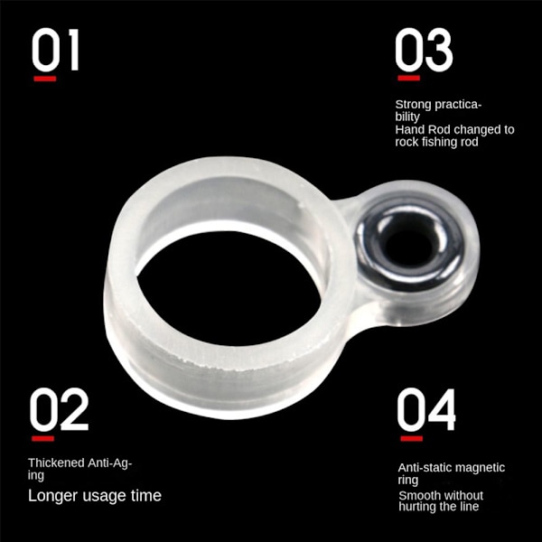 14/22 Stk Fiskestang Wire Ring Fiskeline Guide 21MM 21mm setLuminous