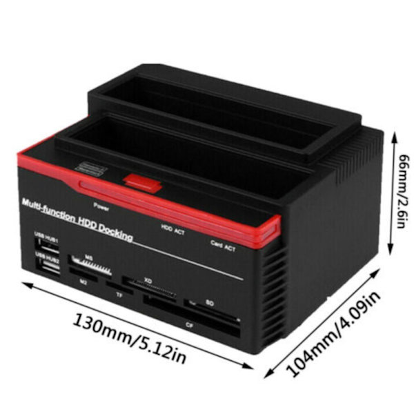Mobil HDD-dockingstation USB-kortlæser EU-STIK