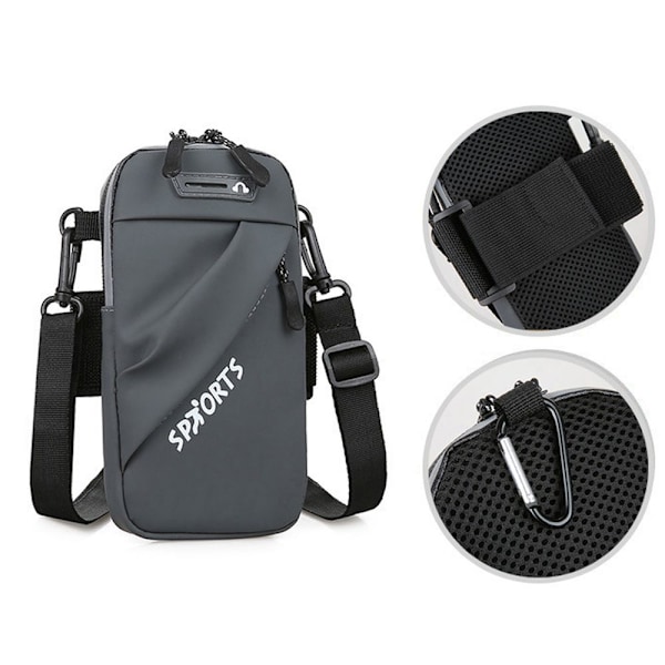 Axelremsväska Mini Crossbody Väskor Telefonhållare SVART black