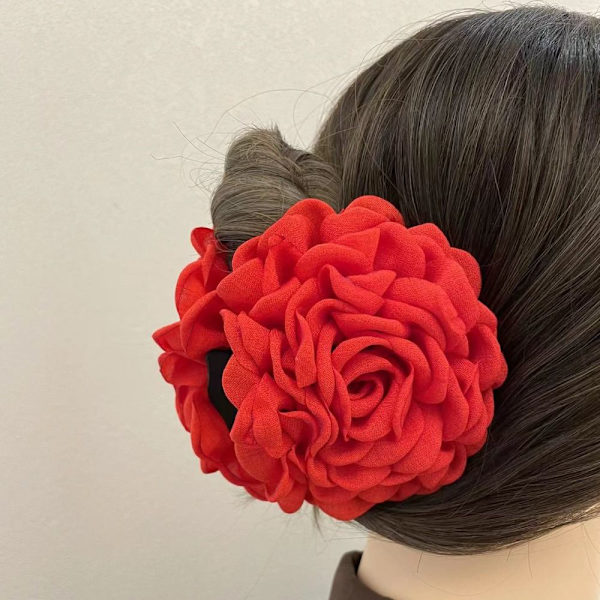 Ruusun ja rapuruuan kukkahiuspanta PUNAINEN 12CM red 12cm