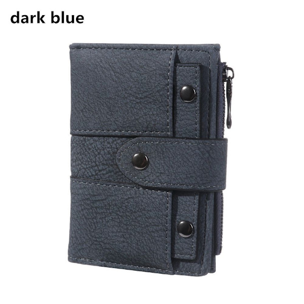 Folding Small Portemonnee Korthållare Purse Mörkblå dark blue
