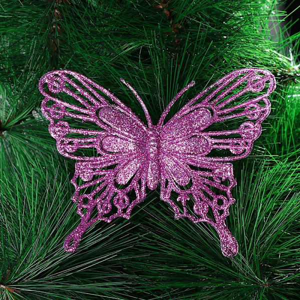 Julesommerfugl Fake Butterfly ROSA Pink
