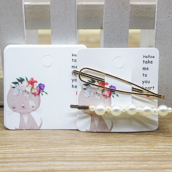 100 kpl/erä Hiusneula Pakkauskortti Voimapaperikortti 100 KPL 01 100pcs 01
