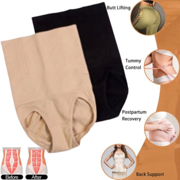Underbyxor för damer, magkontrollshorts för dam BEIGE 4 4 Beige 4-4