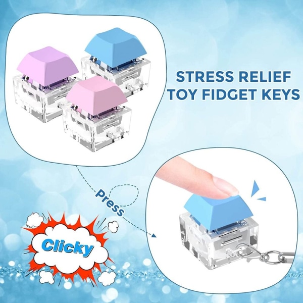 Tastatur Nøglering Legetøj Finger Keyboard HVID white