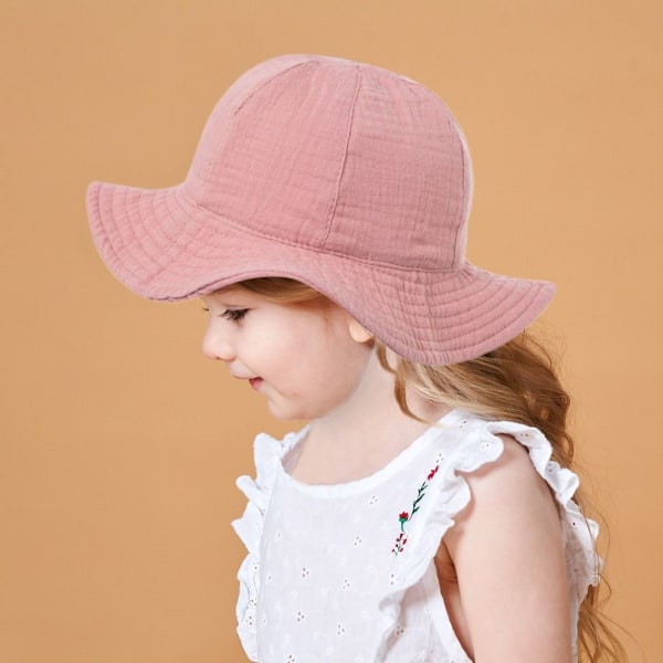 Kids Bucket Hat Sun Cap PINK Pink