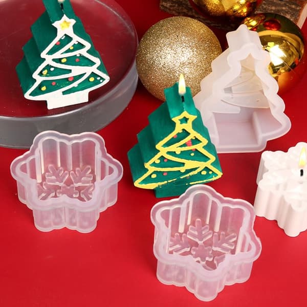 Snowflake Candle Silikone Juletræsform SNOWFLAKE Snowflake