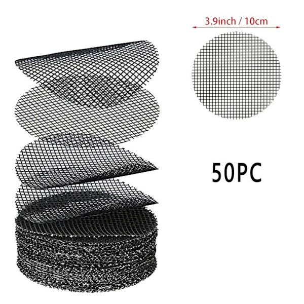 50 Stk Blomsterpotte Hull Mesh Pad Hull Skjermmatte GRÅ-10CM Grey-10cm