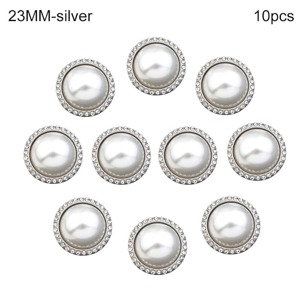 10 Stk Perletøj Knapper Skjorte Knapper SØLV 23MM10STK silver 23MM10pcs-10pcs