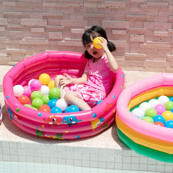 Oppblåsbart Svømmebasseng Småbarn Svømmebasseng PINK-90CM Pink-90cm