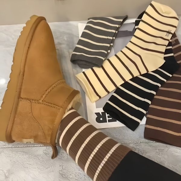 Dame lange sokker bunkestrømper SORT Black