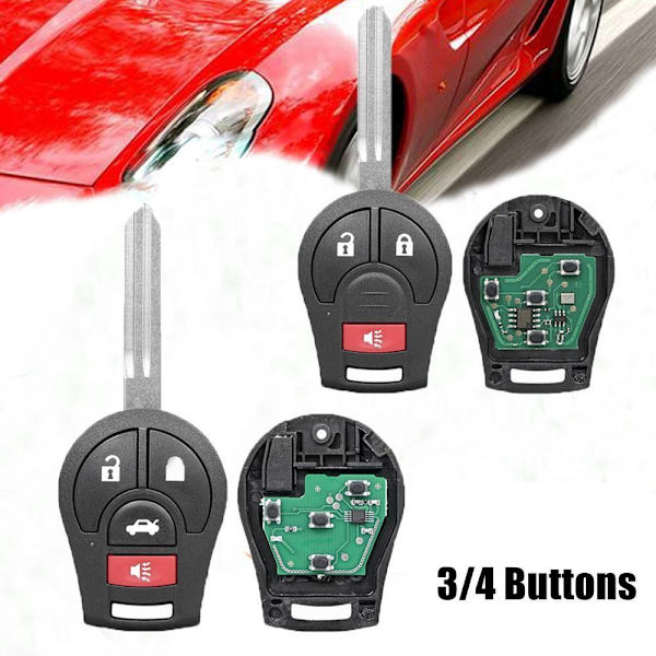 Bil fjernbetjening Fjernnøgle 433MHZ 2 KNAPPER 433MHZ 2 KNAPPER 433MHz 2 buttons