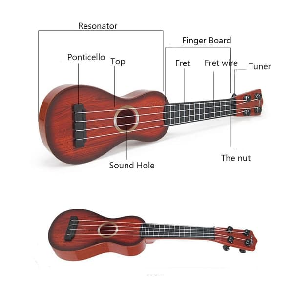 Slumpfärg 1 st Simuleringsgitarr Mini Ukulele 1 1