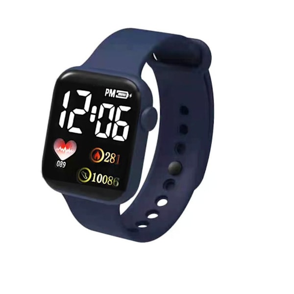 LED elektronisk watch Digital watch MÖRKBLÅ dark blue