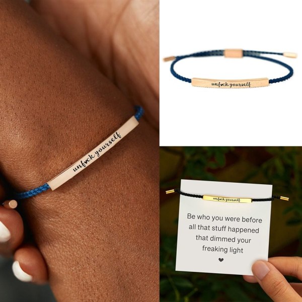 Tube Armbånd Inspirerende Armbånd GULDBLÅT REB BLÅT REB GoldBlue Rope