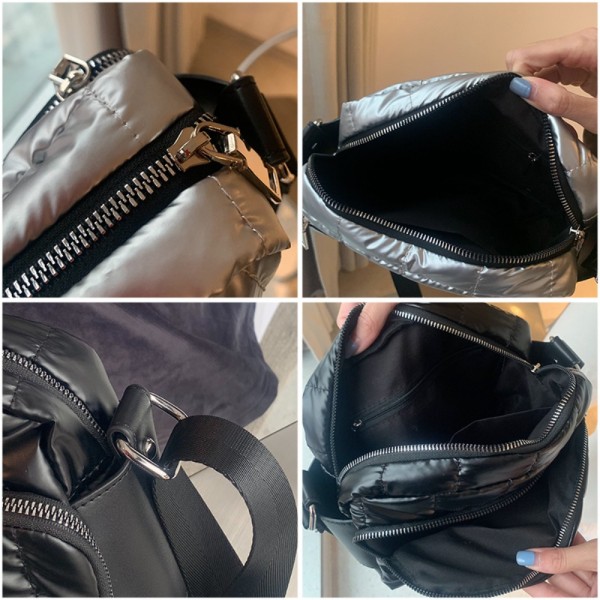 Axelväskor Crossbody dunväska SVART black