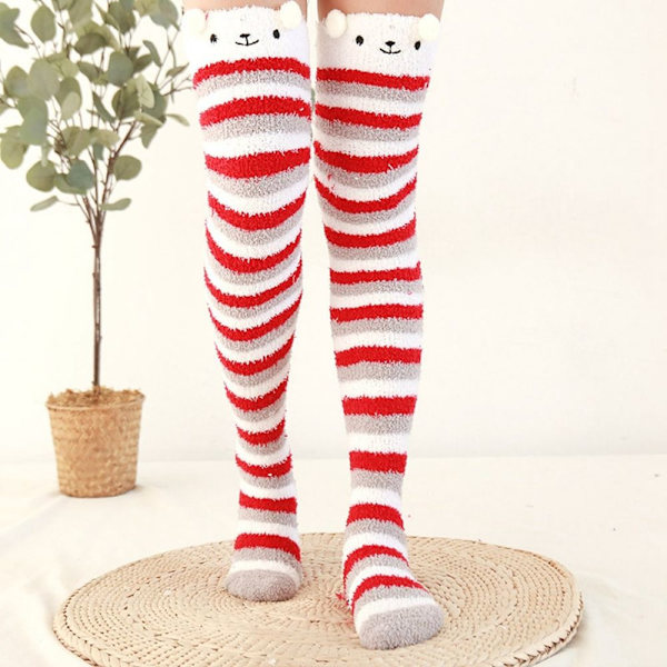 Coral Feece Sock Modeling Polvisukat STYLE 10 STYLE 10 Style 10