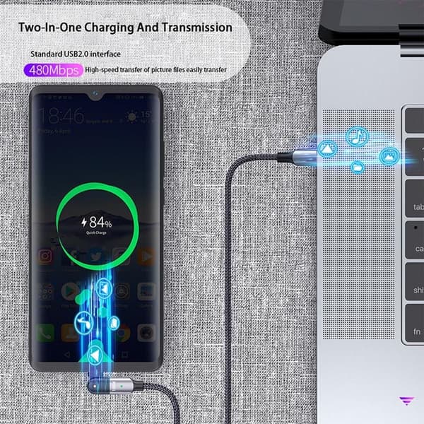 USB C till Type-C-kabel PD 100W 2M 2m