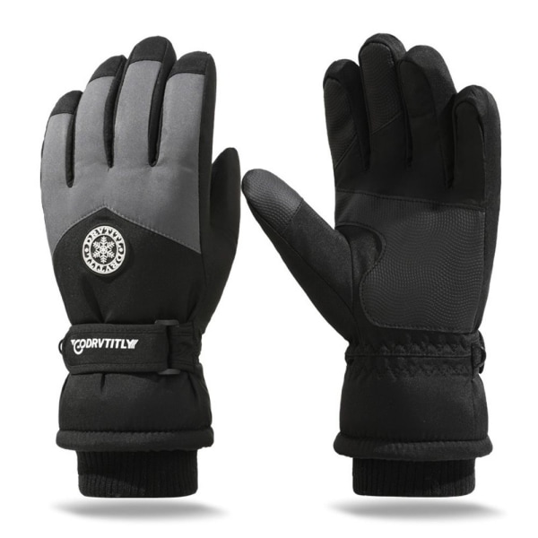 Dame Plysjhansker Snowboard Skihansker SVART black