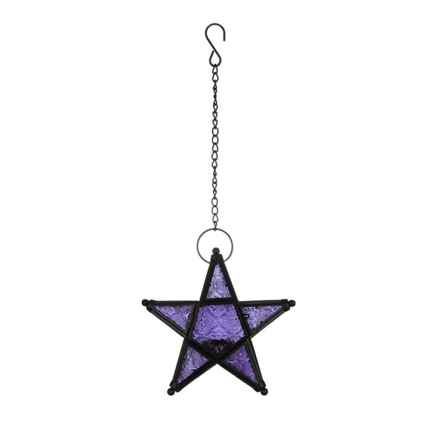 Pentagram Ljusstake Ljuslykta LILA LILA Purple