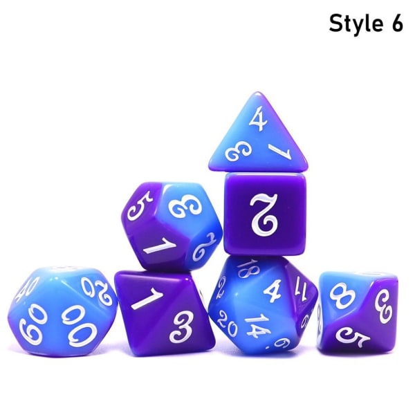 7 st/ set DND-tärningar Polyedriska tärningar STYLE 6 STYLE 6 Style 6
