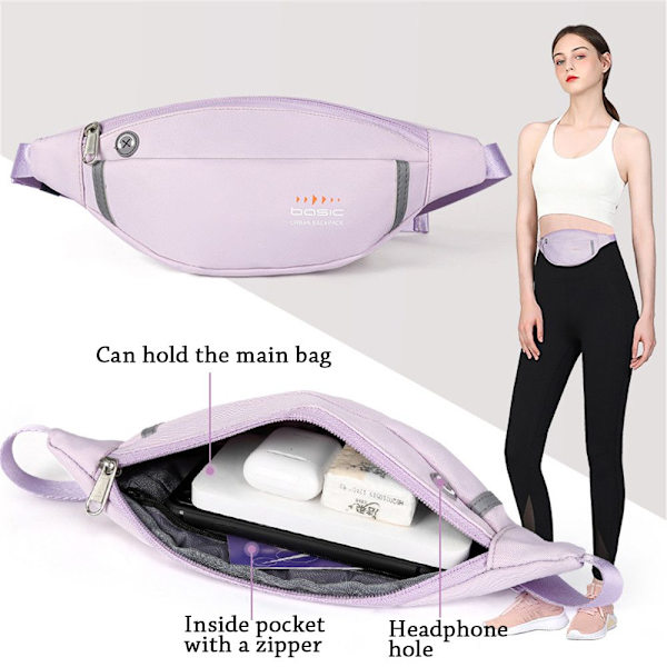 Moderiktiga Crossbody-bältesväskor för kvinnor Midjepaket beige