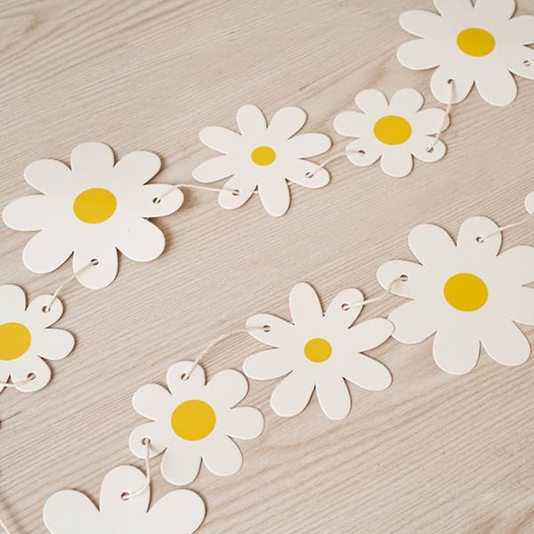 2Pack White Daisies Pull Flowers Krysantemumflagg White