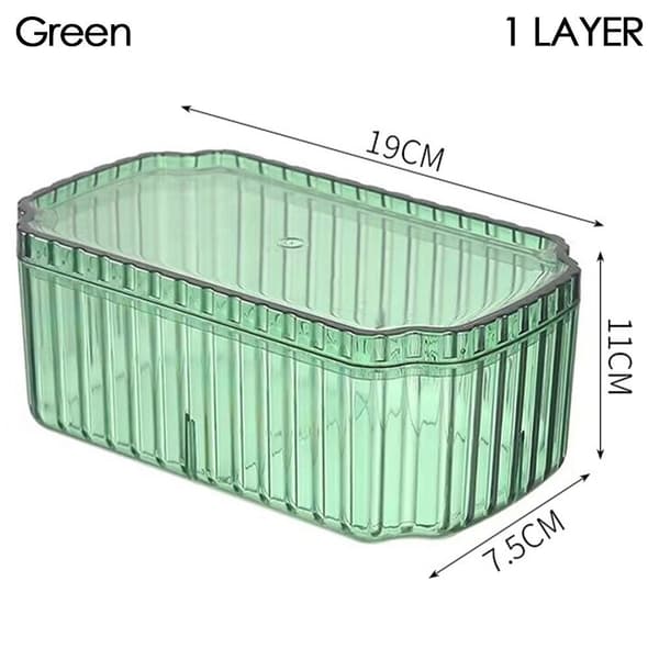 Örhänge Organizer Smyckeskrin Organizer GREEN 3 LAYER 3 LAYER Green 3 Layer-3 Layer