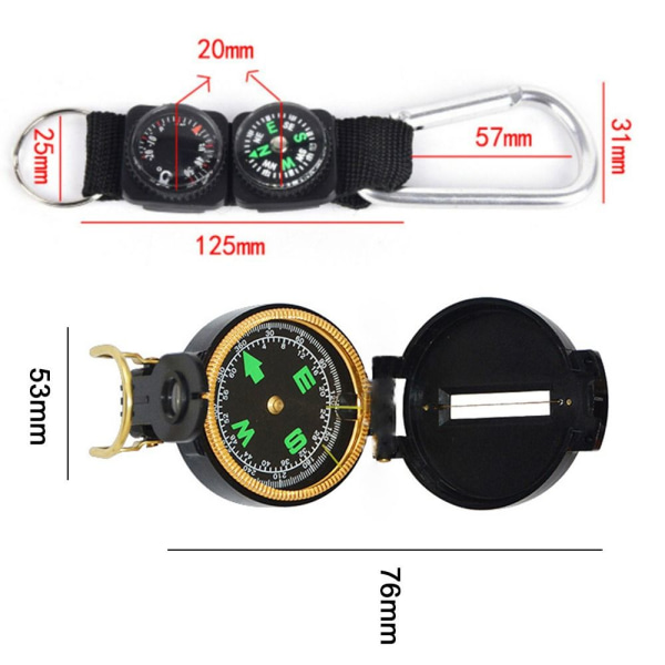 Outdoor Hook Compass Mini Metal Compass 2 2 2