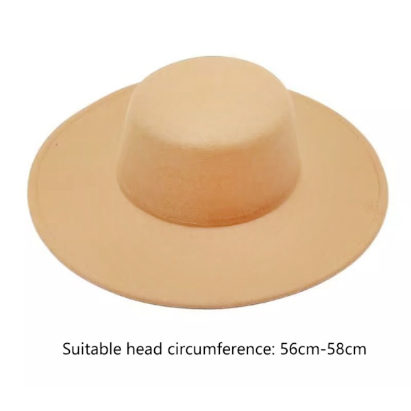 Kvinnor Flatcap Wid Brätte Filt Hat CAMEL Camel