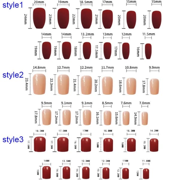 Fake Nails Flat Head 1 1 1