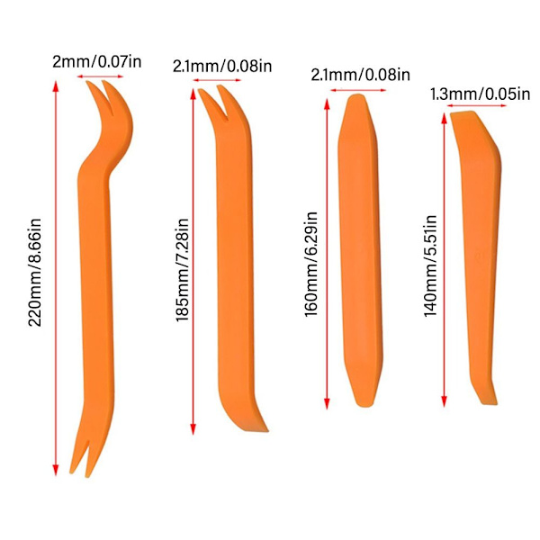 Auton paneelin poistotyökalu Automaattinen trimmauslevy 4kpl/SET-OPP BAG 4PCS/Set-OPP Bag