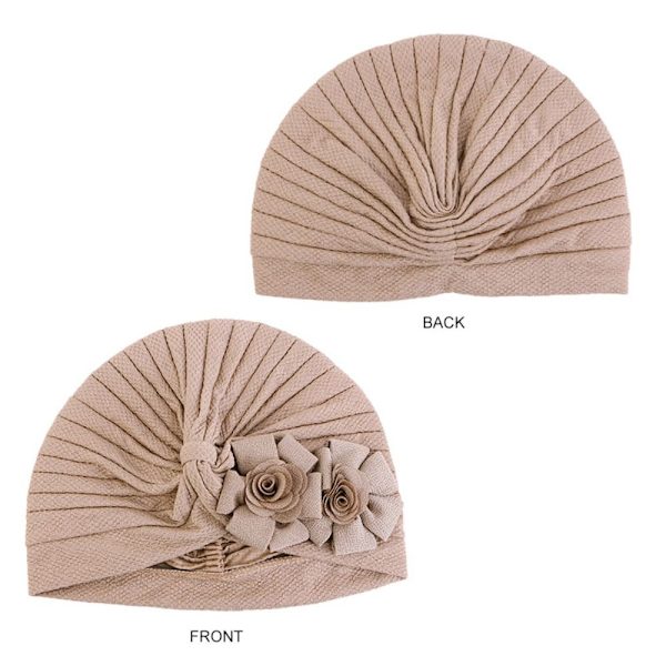 Flæseblomst Turban Chemo Beanie Cap CAMEL camel
