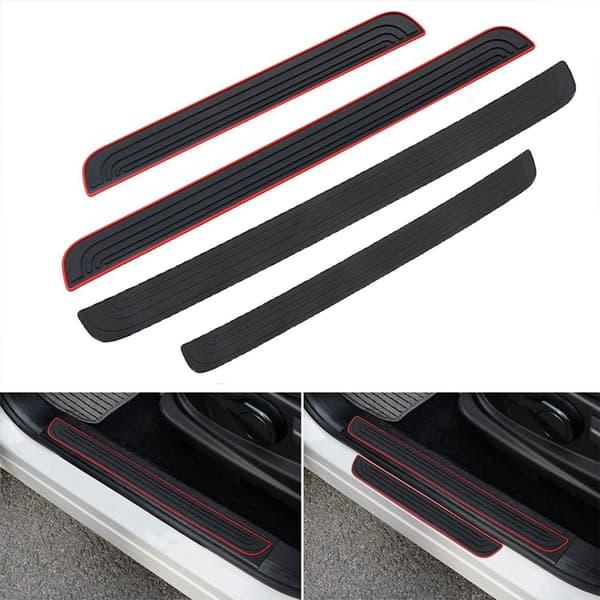 90cmx7cm Bumper Protector Strip Car Protector Pad RØD Red