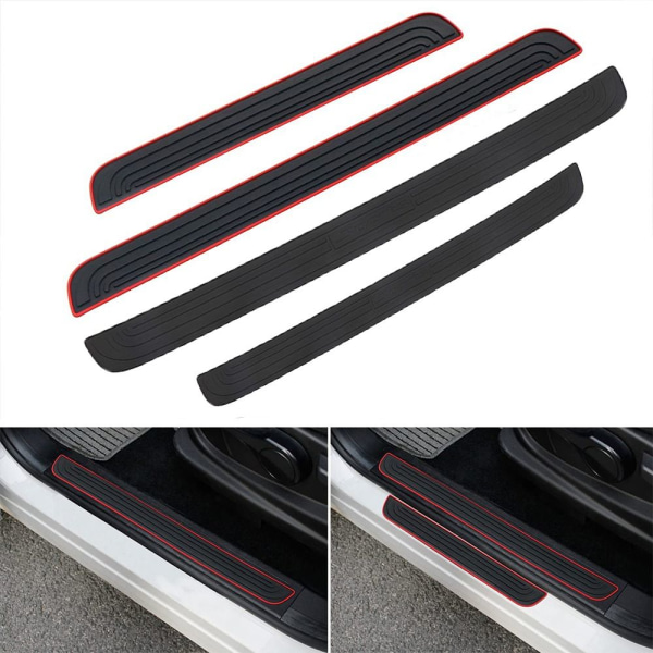 90cmx7cm Bumper Protector Strip Car Protector Pad SORT Black