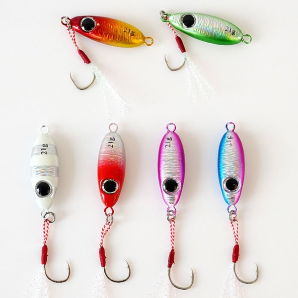 3st Micro Metal Jig Fiskedrag Konstgjorda falska fiskdrag Red 17g
