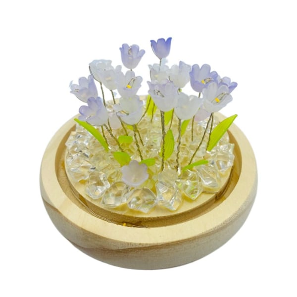 Tulip Night Light Blommig lampa LILA purple